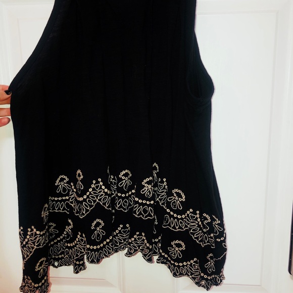 Free People TOOSALOOSA ATTINA TANK black NEW - Picture 11 of 16